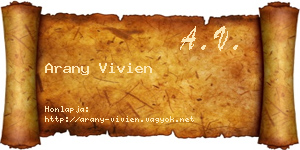 Arany Vivien névjegykártya