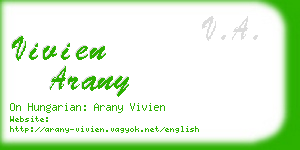 vivien arany business card